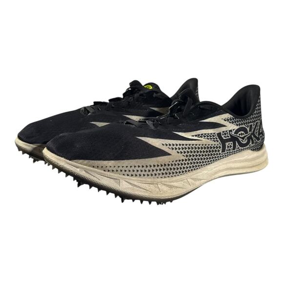 Hoka One One Other - Hoka One Men’s Crescendo MD Black Running Track Sneakers 1134520 BWHT Size 12 W